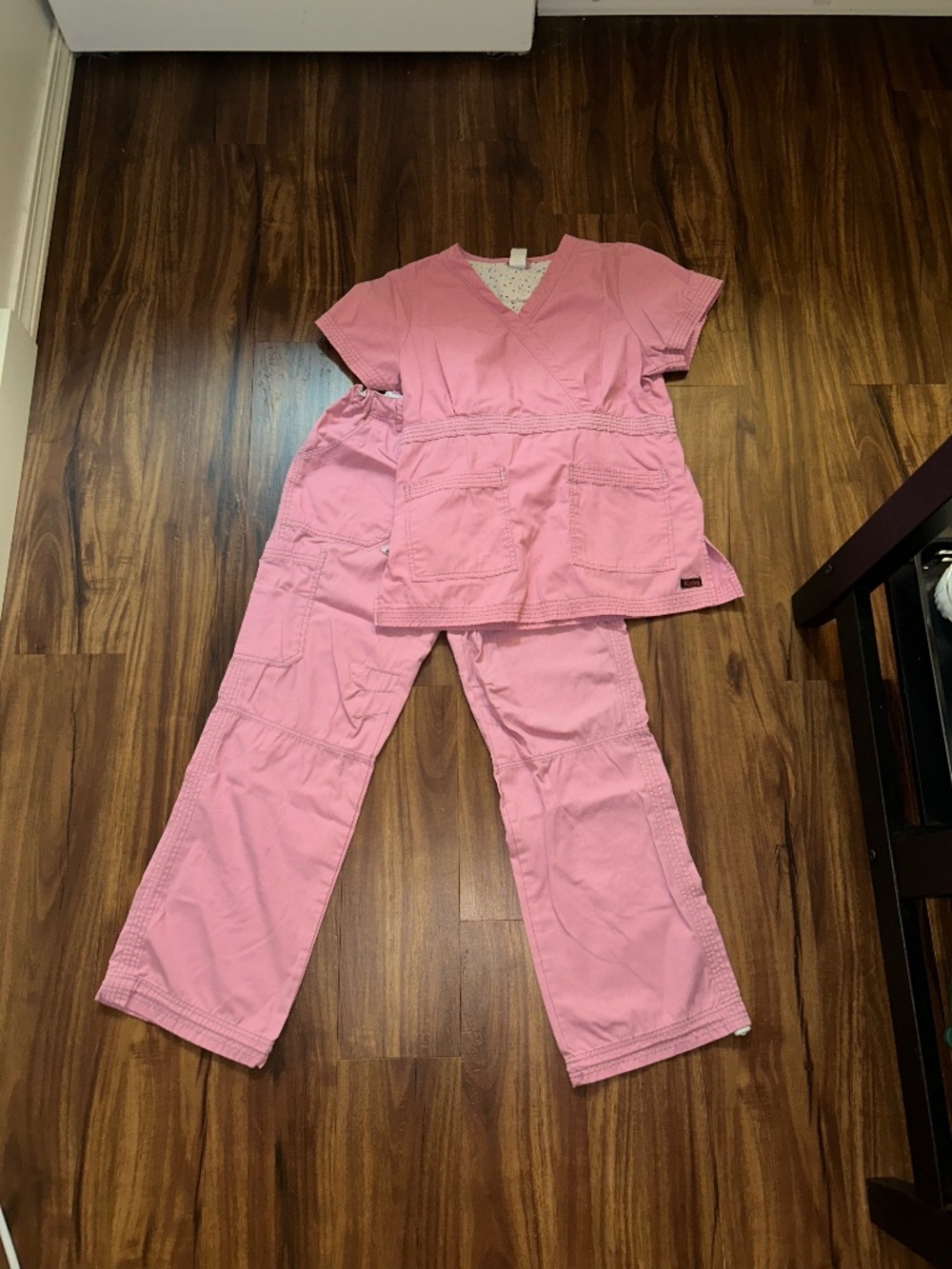 Kaia Pink Cargo Scrubs Set